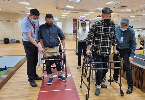 Patients paralysed from the chest down can walk again